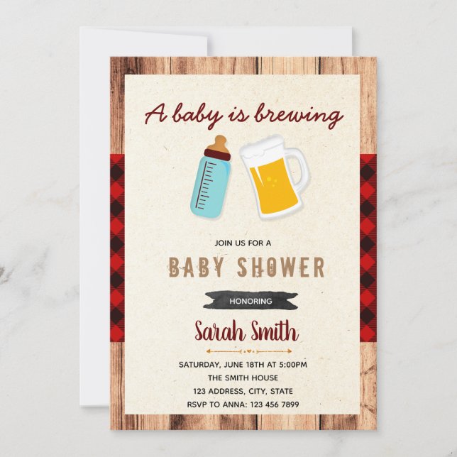 A Baby is Brewing Baby Shower Invitation (Front)