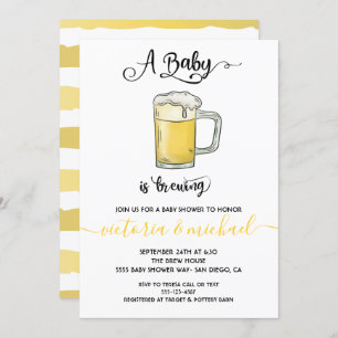 A baby is Brewing Baby Shower Invitations