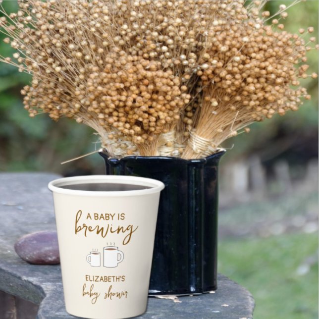 A Baby Is Brewing Baby Shower Paper Cups (Creator Uploaded)