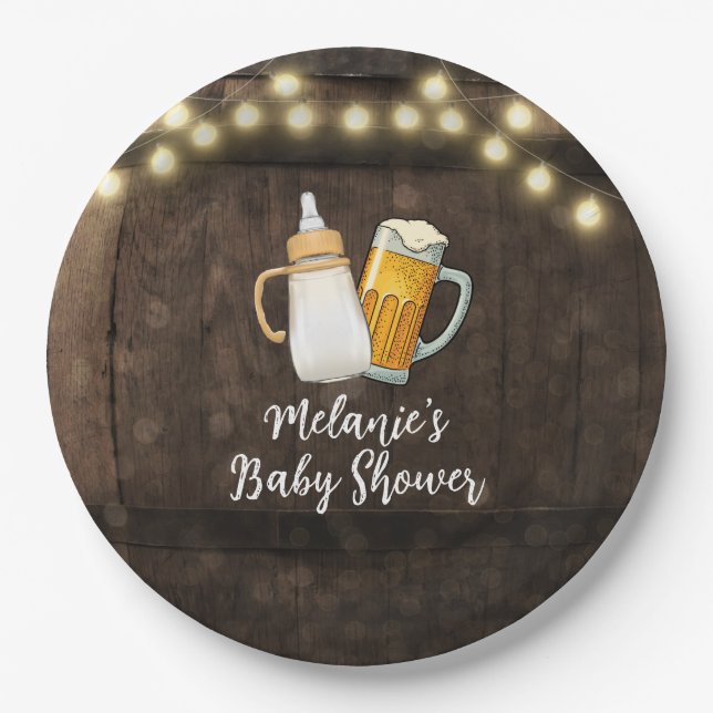 A Baby Is Brewing Baby Shower  Paper Plate (Front)