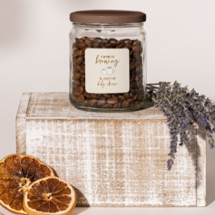 A Baby Is Brewing Baby Shower Square Sticker