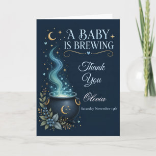 A Baby Is Brewing Baby Shower Thank You Card