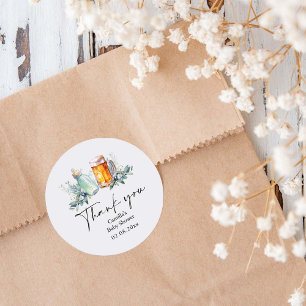 A Baby Is Brewing Baby Shower Thank You  Classic Round Sticker