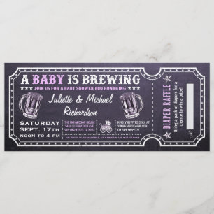 A Baby is Brewing Baby Shower Ticket Invitations