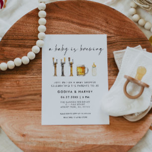 A Baby is Brewing Beer Baby Shower Invitation