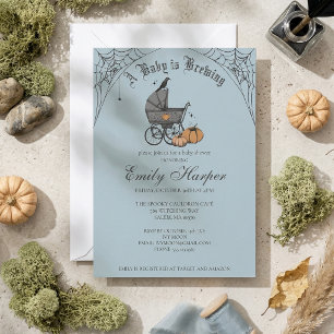 A Baby is Brewing Blue Boy Baby Shower Invitation