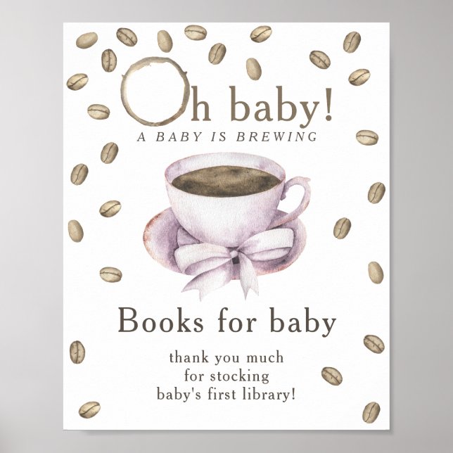 A baby is brewing Books for baby Poster (Front)
