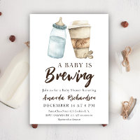 A Baby Is Brewing Bottle Coffee Baby Shower
