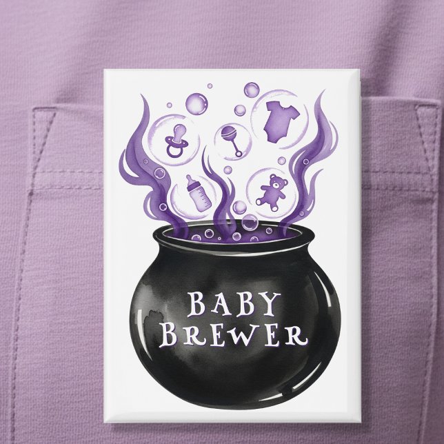 A Baby is Brewing Cauldron Halloween Baby Shower (A Baby is Brewing Cauldron Halloween Baby Shower Button
)