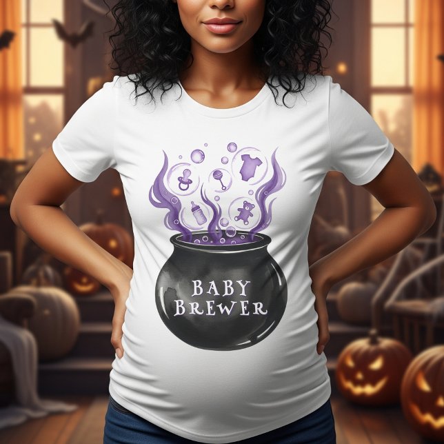 A Baby is Brewing Cauldron Halloween Baby Shower T-Shirt (A Baby is Brewing Cauldron Halloween Baby Shower T-Shirt
)