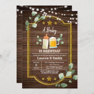 A Baby Is Brewing Co-Ed Baby Shower Invitation