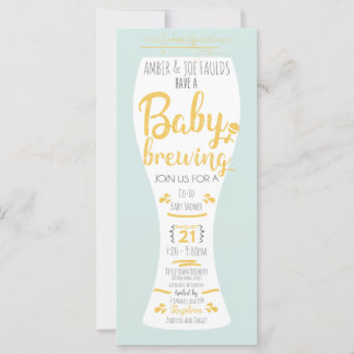 A Baby is Brewing Co-Ed Brewery Baby Shower Invite