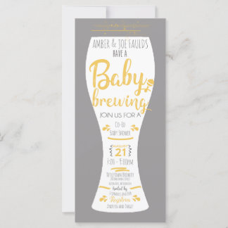 A Baby is Brewing Co-Ed Brewery Baby Shower Invite