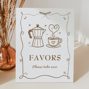 A Baby Is Brewing Coffee Baby Shower Favours Sign