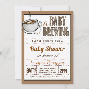 A Baby is Brewing Coffee Baby Shower Invitation