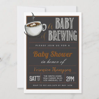 A Baby is Brewing Coffee Baby Shower Invitation