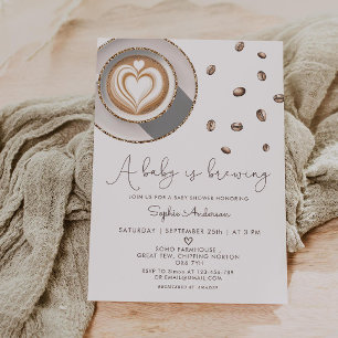 A Baby Is Brewing Coffee Baby Shower  Invitation