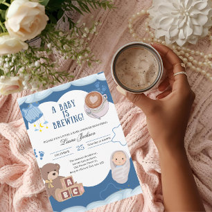 A Baby Is Brewing Coffee Baby Shower Invitation