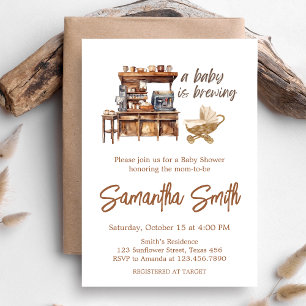 A Baby is Brewing Coffee Baby Shower Invitation