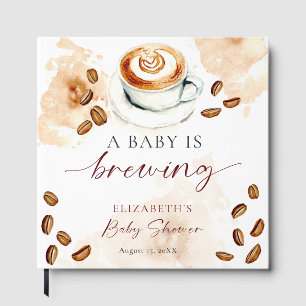 A Baby Is Brewing Coffee Baby Shower Latte Custom Guest Book