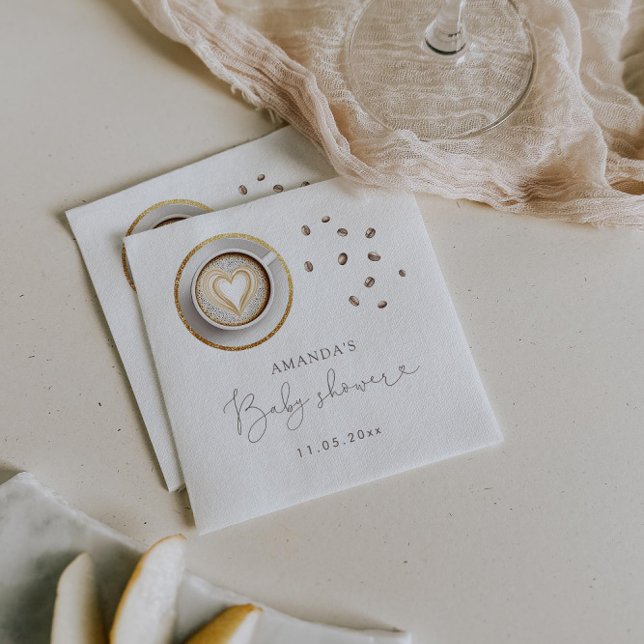 A Baby Is Brewing Coffee Baby Shower  Napkin (Creator Uploaded)