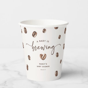 'a Baby is Brewing' Coffee Baby Shower Paper Cups
