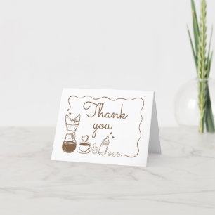 A Baby is Brewing Coffee Baby Shower  Thank You Card