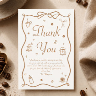 A Baby is  Brewing Coffee Baby Shower Thank You Card
