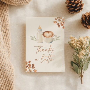 A Baby is Brewing Coffee Baby Shower Thank You Card