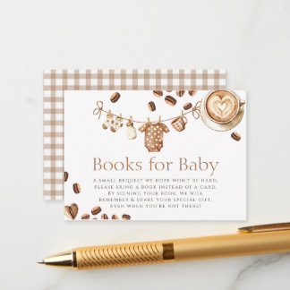 A Baby is Brewing Coffee Bean Books For Baby Enclosure Card