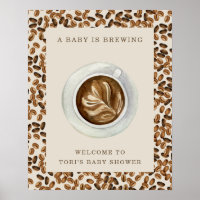 A Baby Is Brewing Coffee Beans Baby Shower