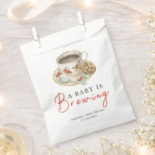 A Baby Is Brewing Coffee Cup Baby Shower Favour Bag