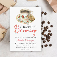 A Baby Is Brewing Coffee Cup Baby Shower