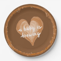 A baby is Brewing Coffee Heart Shower