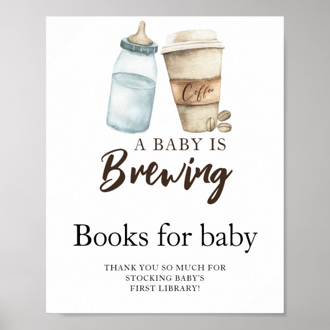 A baby is brewing coffee milk Books for baby Poster (Front)