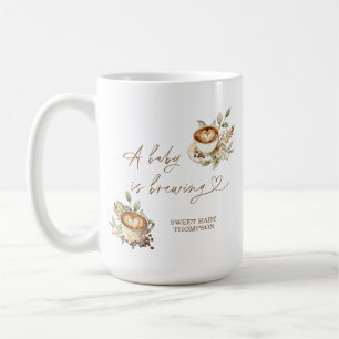 A Baby is Brewing Coffee Mug Personalized Coffee