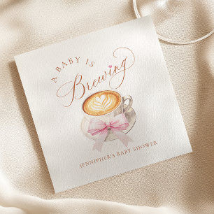 A Baby is Brewing Coffee Napkin