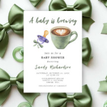 A Baby Is Brewing Coffee Pacifier Bow Baby Shower