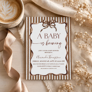 A Baby Is Brewing Coffee Shower Invitation