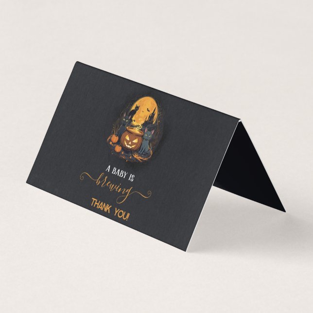 A Baby Is Brewing Cute Halloween Baby Shower  (Front)