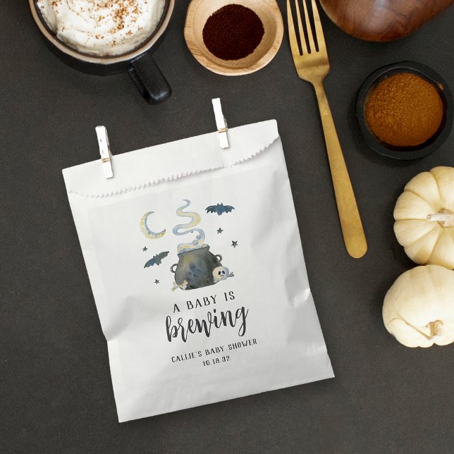 A Baby Is Brewing Cute Halloween Baby Shower Favour Bag (Creator Uploaded)