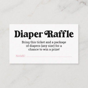 A Baby is Brewing Diaper Raffle Ticket Enclosure Card