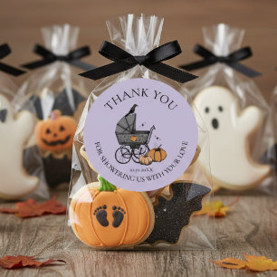 A Baby is Brewing Fall Baby Shower Thank You Classic Round Sticker