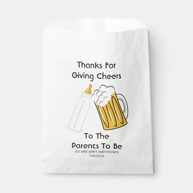 A Baby Is Brewing Favour Bags (Front)