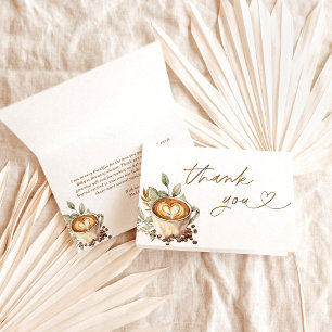 A Baby is Brewing Folded Thank You Cards, Coffee