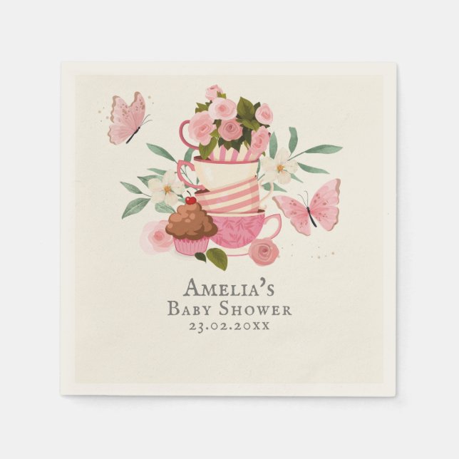 A Baby is brewing gender neutral Baby shower Napkin (Front)