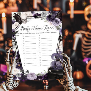 A Baby is Brewing Gothic Baby Name Race Game
