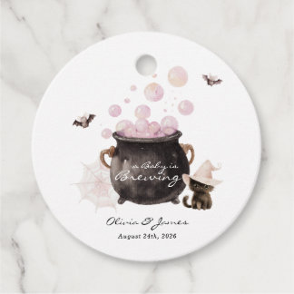 A Baby is Brewing Halloween Baby Shower Favour Tags