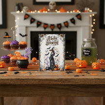 A Baby is Brewing Halloween Baby Shower Invitation
