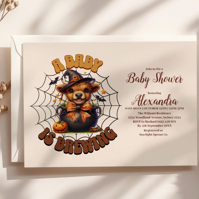 A Baby is Brewing Halloween Baby Shower Invitation (Creator Uploaded)
